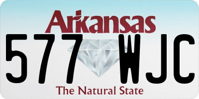AR license plate 577WJC