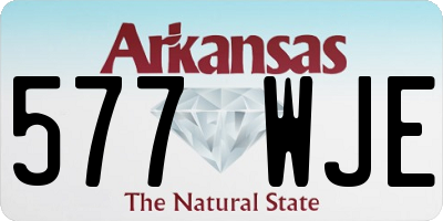 AR license plate 577WJE