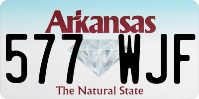 AR license plate 577WJF