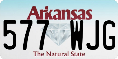 AR license plate 577WJG