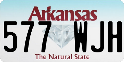 AR license plate 577WJH