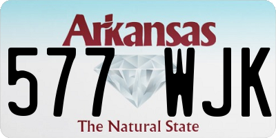 AR license plate 577WJK