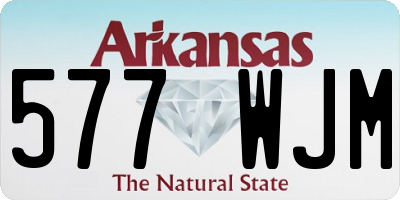 AR license plate 577WJM
