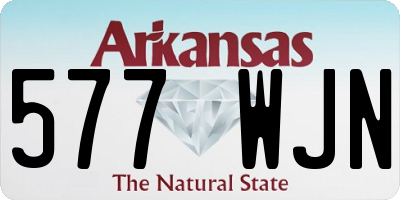 AR license plate 577WJN