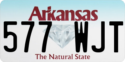 AR license plate 577WJT