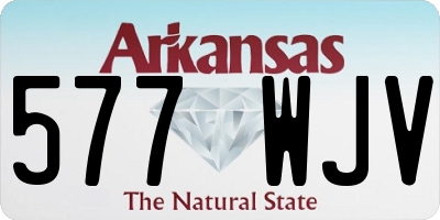 AR license plate 577WJV