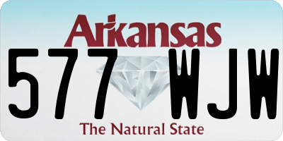 AR license plate 577WJW