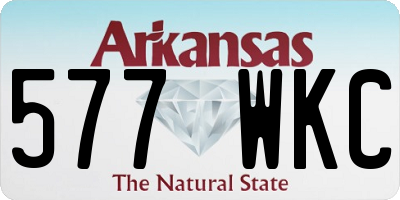 AR license plate 577WKC