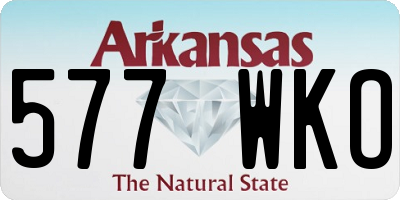 AR license plate 577WKO