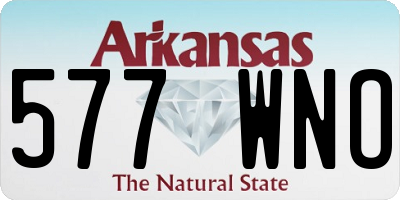 AR license plate 577WNO