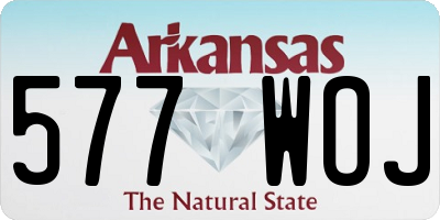 AR license plate 577WOJ