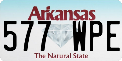 AR license plate 577WPE