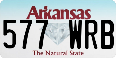 AR license plate 577WRB