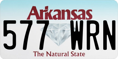 AR license plate 577WRN