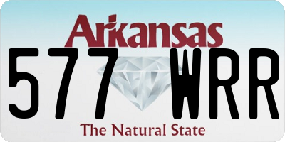 AR license plate 577WRR