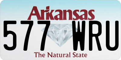 AR license plate 577WRU