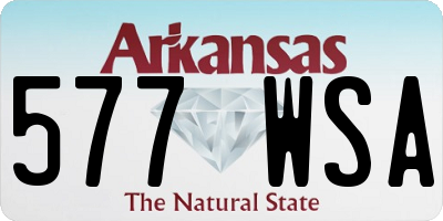 AR license plate 577WSA