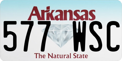 AR license plate 577WSC