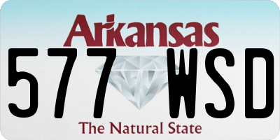 AR license plate 577WSD