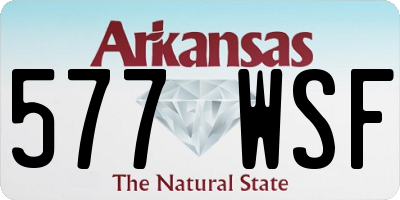AR license plate 577WSF