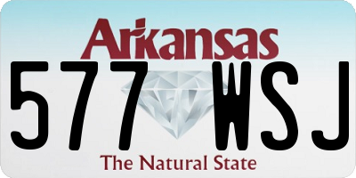 AR license plate 577WSJ