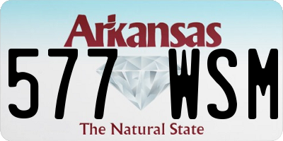AR license plate 577WSM