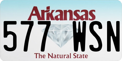 AR license plate 577WSN