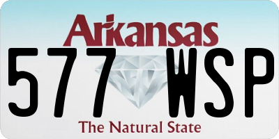 AR license plate 577WSP