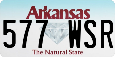 AR license plate 577WSR