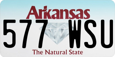 AR license plate 577WSU