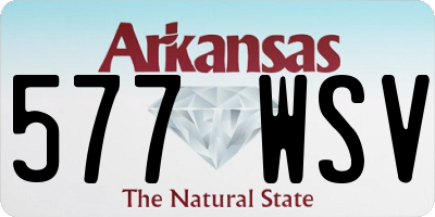 AR license plate 577WSV