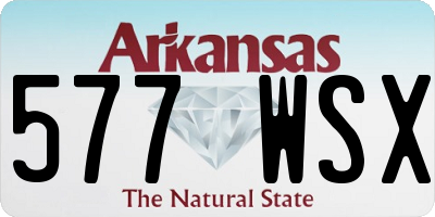 AR license plate 577WSX