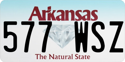 AR license plate 577WSZ