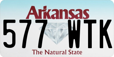 AR license plate 577WTK