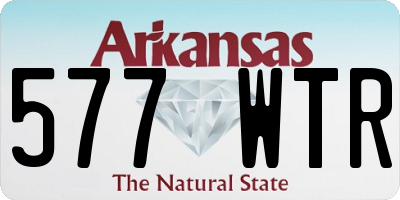 AR license plate 577WTR