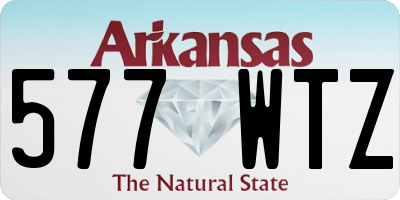 AR license plate 577WTZ