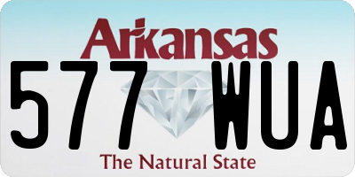AR license plate 577WUA
