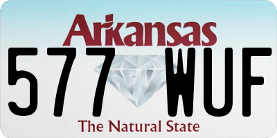 AR license plate 577WUF