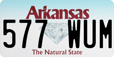 AR license plate 577WUM