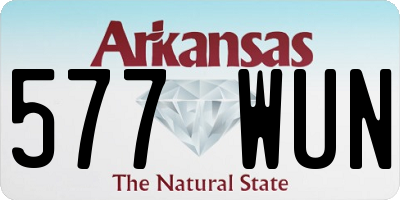 AR license plate 577WUN