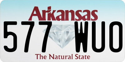 AR license plate 577WUO