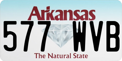 AR license plate 577WVB