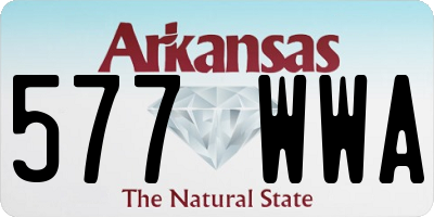 AR license plate 577WWA