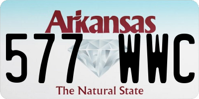 AR license plate 577WWC