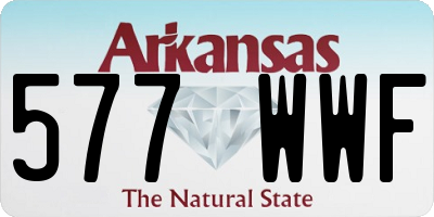 AR license plate 577WWF