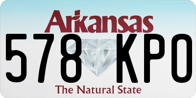 AR license plate 578KPO