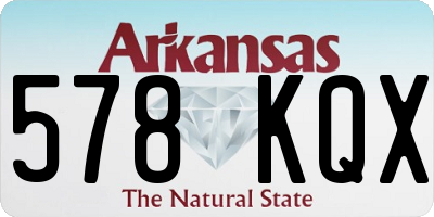 AR license plate 578KQX