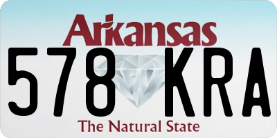 AR license plate 578KRA
