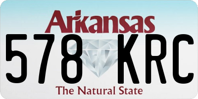 AR license plate 578KRC