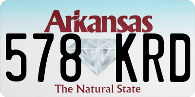 AR license plate 578KRD